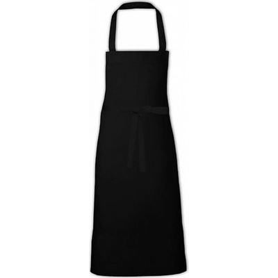 Link Kitchen Wear Extra široká klasická dlouhá zástěra na grilování Černá X999
