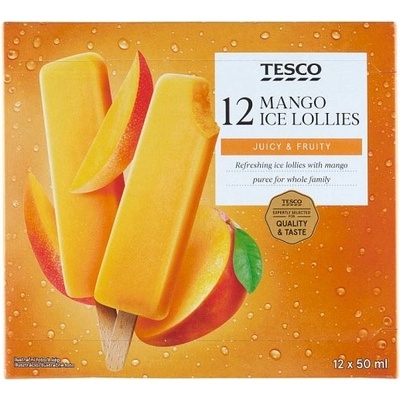 Tesco Mrazený krém vodový mangový 12 x 50 ml (600 ml)