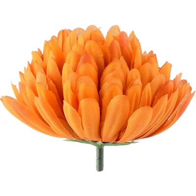 HLAVA CHRYZANTÉMA TM. ORANŽOVÁ 10CM BAL:12KS