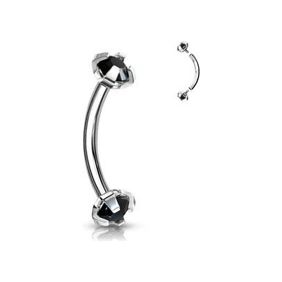 Šperky4U piercing do obočí s vnitřním závitem OB01005-K