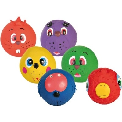 TRIXIE Faces Toy Balls - Играчки за кучета Топки - глави, различни цветове 6 см