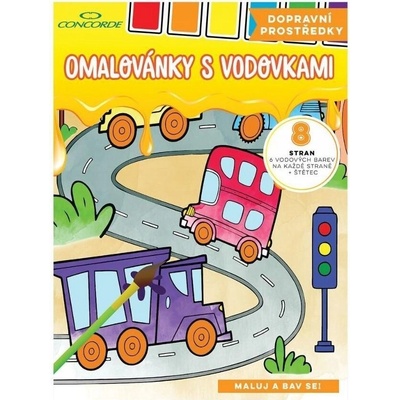 Omalovánky s vodovkami Dopravní prostředky A4 Concorde