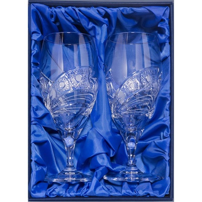 Bohemia Crystal sada broušených sklenic na pivo brus Kometa Počet sklenic 2 x 420 ml