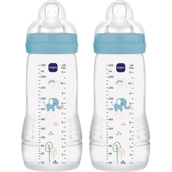 MAM Easy Active Baby Bottle детско шише 4m+ Blue 2x330ml