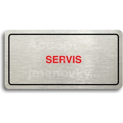 ACCEPT Piktogram SERVIS - stříbrná tabulka - barevný tisk