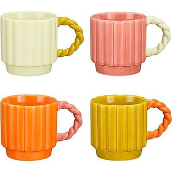 Image 1 of MICA ЧАША КЕРАМИЧНА l11хw8хh8см lizzy ОРАНЖЕВА/ЖЪЛТА/РОЗОВА/СВЕТЛОЗЕЛЕНА (1174212)