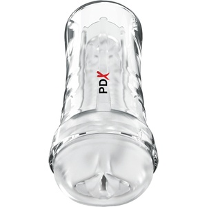Pipedream PDX Extreme Super Luscious Lips Self-Lubricating Stroker Clear