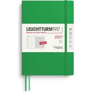 Leuchtturm1917 Weekly Calendar 2027 Medium (A5) with Notebook - 145 x 210 mm - January-December 2027 - 400239 (400239)