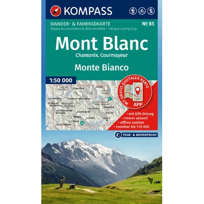 85 Mont Blanc, Monte Bianco 1:50.000 KOMPAS
