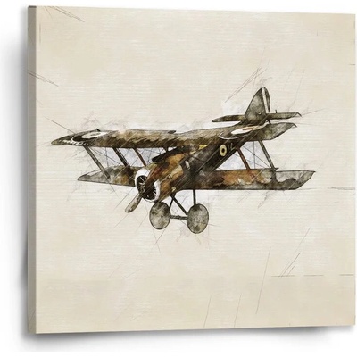 Sablio Obraz Historický dvouplošník Vintage - 50x50 cm