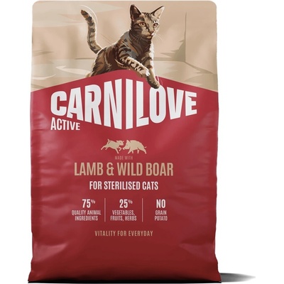 Carnilove Active Adult Cat All Breeds Sterilised LAMB & WILD BOAR 2 kg