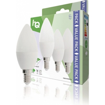 HQ LED žárovka matná 5,5 W E14 svíčka teplá bílá 3 ks