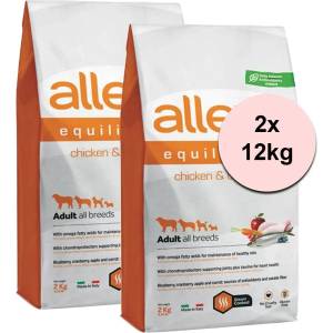 Alleva SP EQUILIBRIUM кучешка пиле и океанска риба възрастен 2 x 12 кг