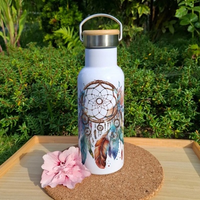Atelier Fantazie Termoska s bambusovým víčkem Lapač snů VII 500 ml