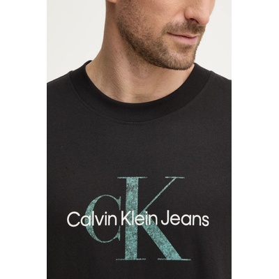 Calvin Klein Jeans Памучна тениска Calvin Klein Jeans в черно с принт J30J327086 (J30J327086)