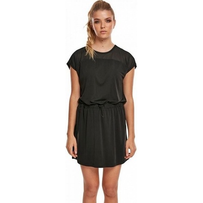 Urban Classics pohodlné letní šaty v pase stažené elastickou šňůrkou černá