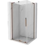 Mexen Velar L плъзгаща се душ кабина 90 x 75 см, прозрачна, розово злато - 871-090-075-03-60 (871-090-075-03-60)