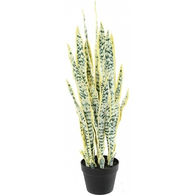 Luxusní umělá rostlina SANSEVERIA PANAŠOVANÁ, 85cm