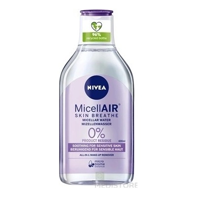 Nivea upokojujúci micelárna voda 3 v 1 (Gentle Caring Micellar Water) 400 ml