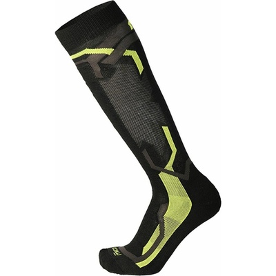 Mico Calza Ski Warm Control Nero Giallo Fluo