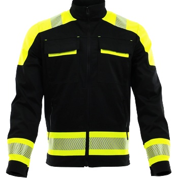 SARA Работно яке actiflex neo - черно с жълти елементи, ластична материя (1-04-305-25-27)