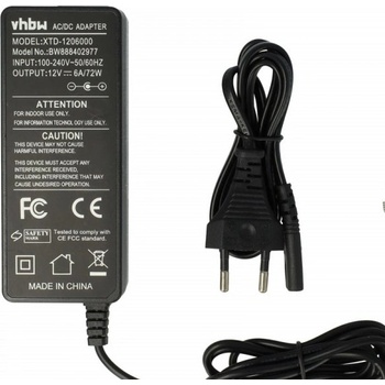 VHBW Зарядно за принтери Intermec CN3 / CN4 / CK60, 72W / 12V / 6A (888402977)