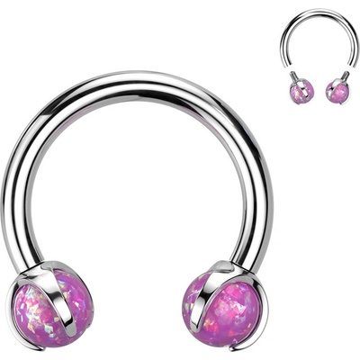 Steel Edge piercing do ucha z titanu SETIH28 Růžová