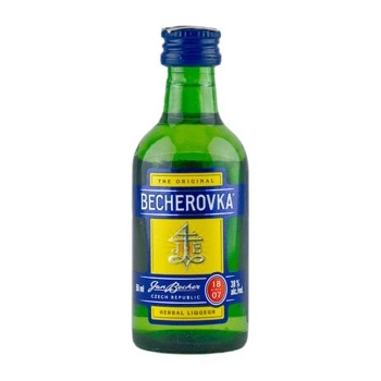 Jan Becher Becherovka Original 38% 0,05 l (čistá fľaša)