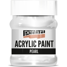 Metalická akrylová farba PENTART 230ml biela perleť