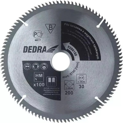 Dedra pílový kotúč 250mm*30mm 100 WZ HM na neželezné kovy H250100