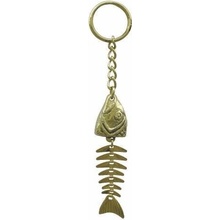 Sea club Prívesok na kľúče Keyring Bone fish brass