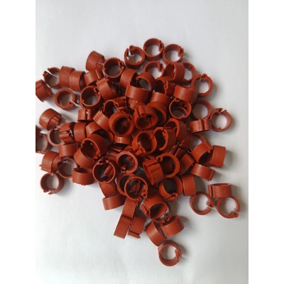 NATURAL GRANEN Rozlišovací kroužky pro holuby plastové hnědé 8 x 5 mm 100 ks