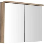 SAPHO KAWA - Огледален шкаф с осветление, 80x70x22 см, дъб Емпорио LED WGL38S (WGL38S)