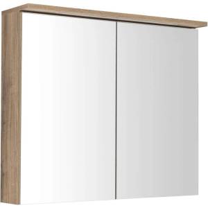 SAPHO KAWA - Огледален шкаф с осветление, 80x70x22 см, дъб Емпорио LED WGL38S (WGL38S)