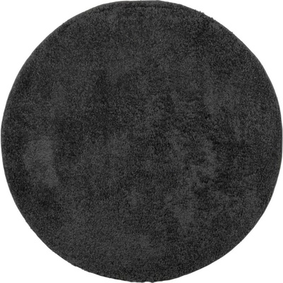 Шаги килим с дълъг косъм, модерен, антрацит, o 80 см