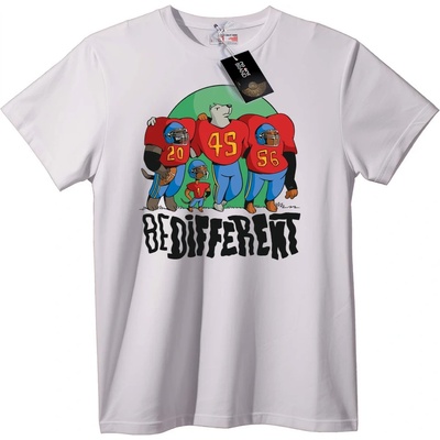 NOONEBRAND Тениска Футболни Карикатурни Животни - 2XL, White