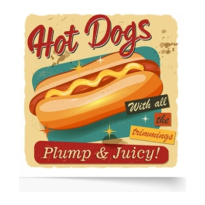 Plagát Hot Dogs 30x30 - 77319
