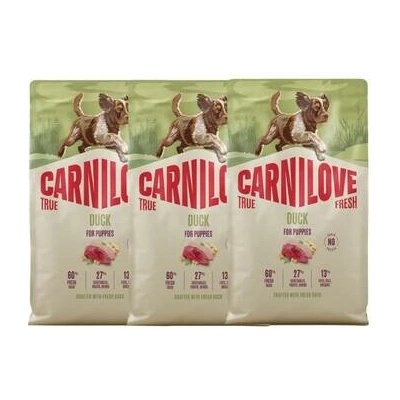 Carnilove True Fresh Dog Duck Puppies 3 x 4 kg