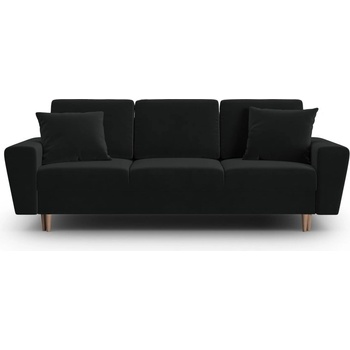 Cosmopolitan Design Черен кадифен разтегателен диван с място за съхранение 235 cm Kyoto - Cosmopolitan Design (COS_3SF_2_F2_KYOTO10)