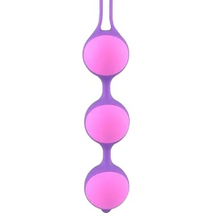 XMS Анално вагинални топета Медицински силикон "bi balls color" 3 бр