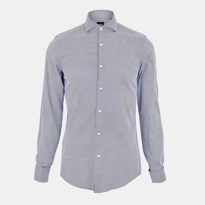 HUGO BOSS Риза Boss Men's Hank Spread Long-Sleeve Plain Shirt - Blue