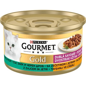 Gourmet Gold, Двойно удоволствие, Заек и Дроб - 0.085кг