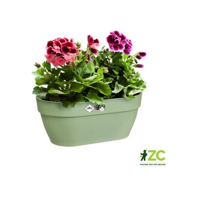 elho Závesný kvetináč Vibia Campana na stenu, pistáciovo zelený, 35 x 15 x 16 cm