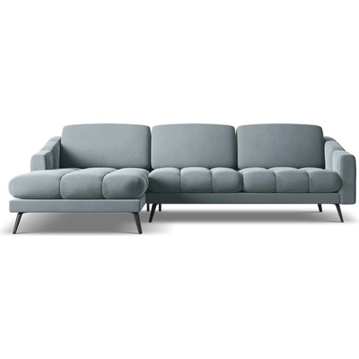 makamii Светлосин кадифен ъглов диван (ляв ъгъл) Nalu - Makamii (NALU_LC_1_M1_C15)