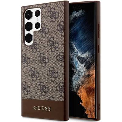 GUESS Гръб Guess 4G Stripe Case за Samsung Galaxy S24 Ultra - Кафяв