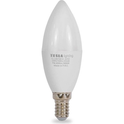 Tesla sviečka, E14, 7W, teplá biela