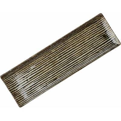 Servírovací tanier CONTOUR 33 x 10,5 cm zelená keramika MIJ