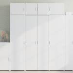 vidaXL Висок шкаф, бял, 80x42, 5x185 см, инженерно дърво (3281434)