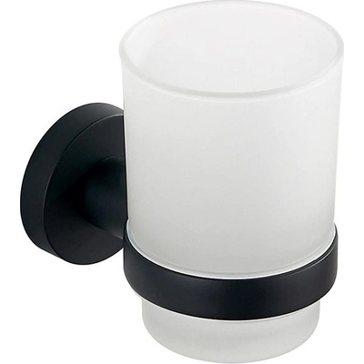 Aqualine SAMBA pohár mliečne sklo čierna SB204