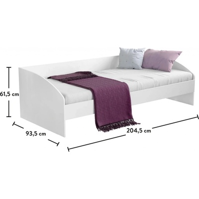 Čilek a postel v jednom 90x200 cm bílá